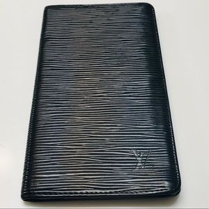 🔥 GENUINE LOUIS VUITTON Black Epi Brazza Wallet